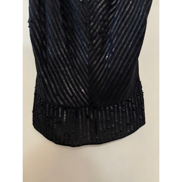 NWT Kenneth Cole Silk Sequin Black Cami Formal Sexy Date Night Out Wedding Sz 6 - Picture 7 of 7